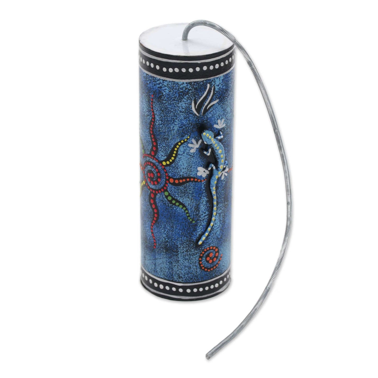 Blue Gecko Themed Percussion Instrument Handmade in Bali - Gecko Echo in Blue