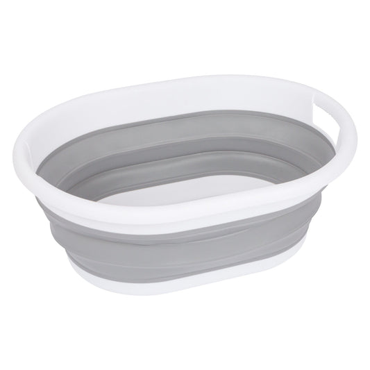 Grey 22L Collapsible Laundry Basket