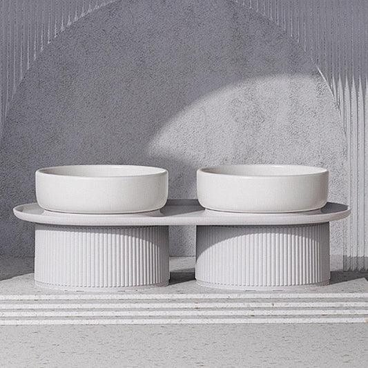Roman Classic Elevated Double Pet Feeding Bowls