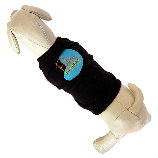 Dog T - Palm Springs Pool Design T-shirt - Black