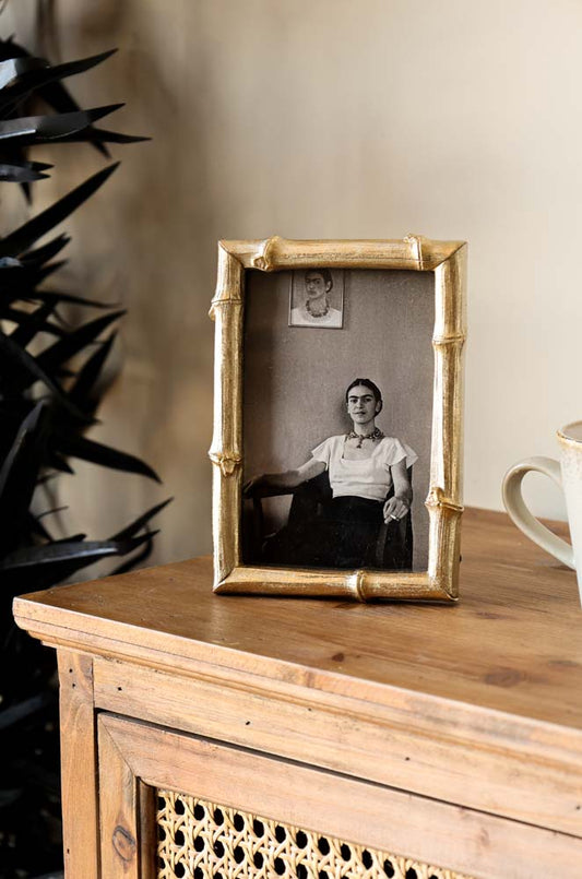 Antique Gold Bamboo Photo Frame 4x6
